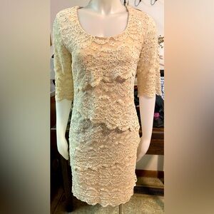 •SALE• Lace Overlay Dress with Sequins